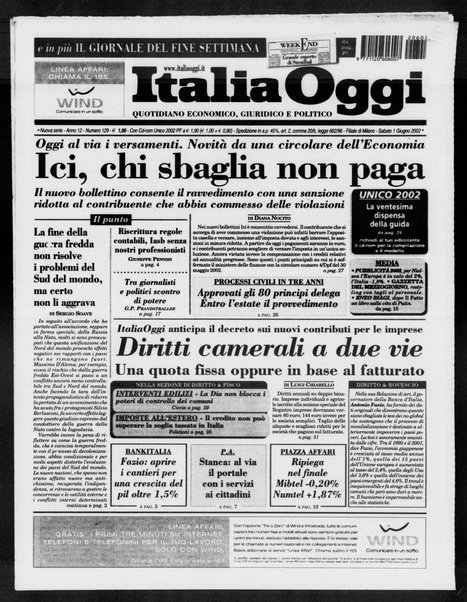 Italia oggi : quotidiano di economia finanza e politica